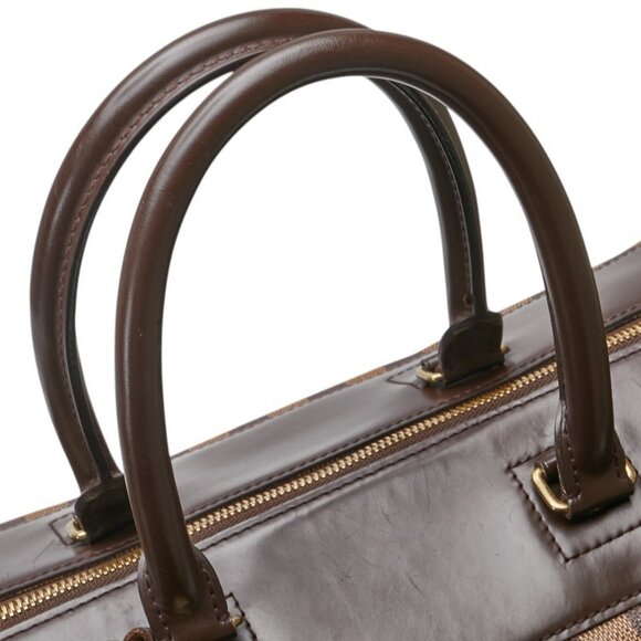 LOUIS VUITTON Brown Damier Leather Boston Bag - Picture 5 of 12